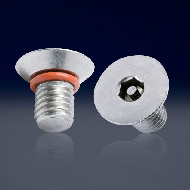Tornillo cabeza plana con encastre Allen con pin
